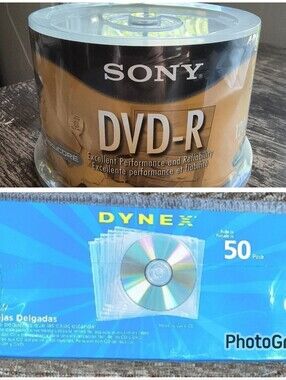 Sony DVD-R Blank Media Discs – New Sealed Spindle  W Cases NWT